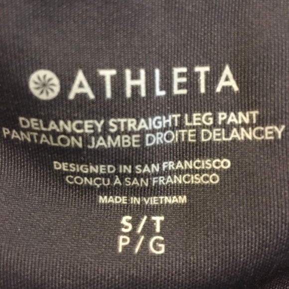ATHLETA Straight Leg Pant. Size Small/Tall. Designed in San Francisco. - Picture 5 of 5